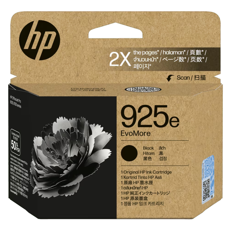 HP 925e EvoMore Original Ink Cartridge - Black | 4K0W3PE
