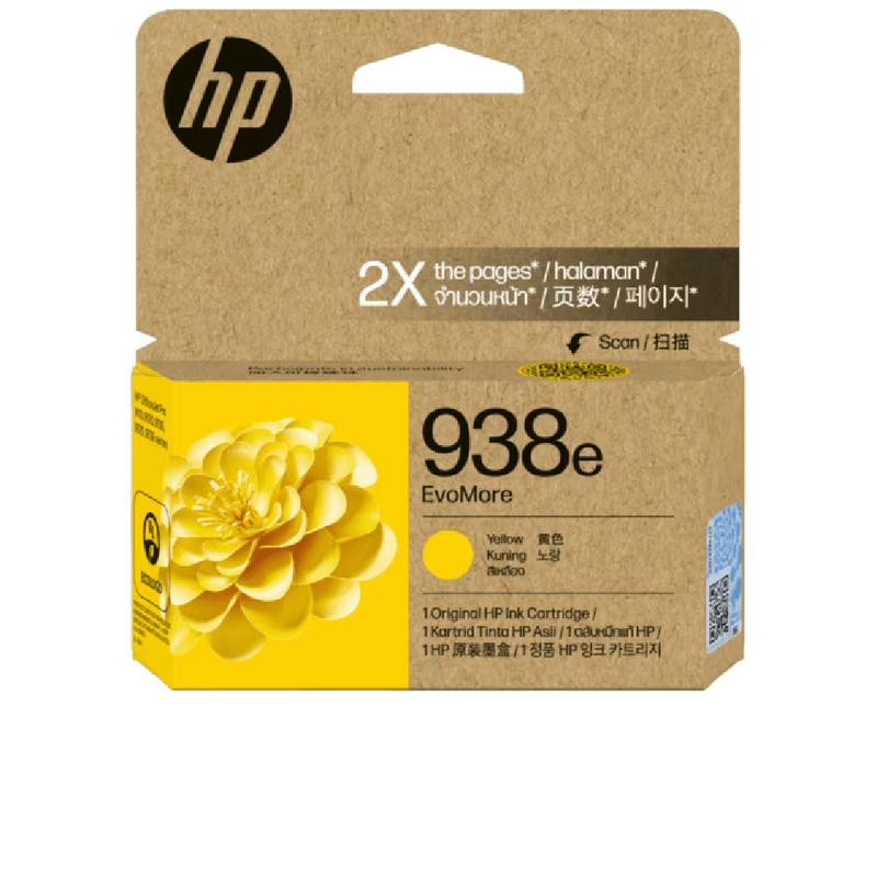 HP 938e EvoMore Original Ink Cartridge - Yellow | 4S6Y1PE