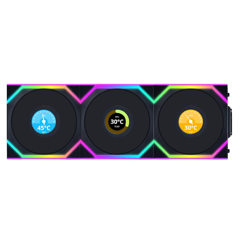 Lian Li UNI Fan SL LCD Wireless 120mm ARGB Fan - Triple Pack | G99.12SLLCD1W3B.00