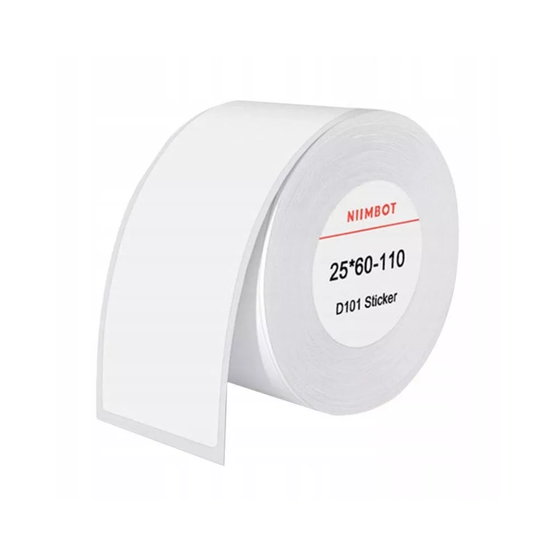 NIIMBOT D101 White Thermal Label - 110 Label/Roll - 25*60mm
