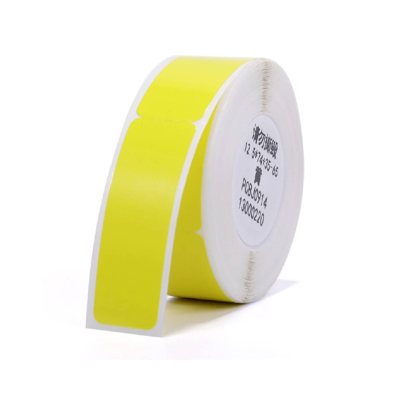 NIIMBOT D11/D110/D101 Yellow Thermal Label - 65 Label/Roll - 12.5x74+35mm