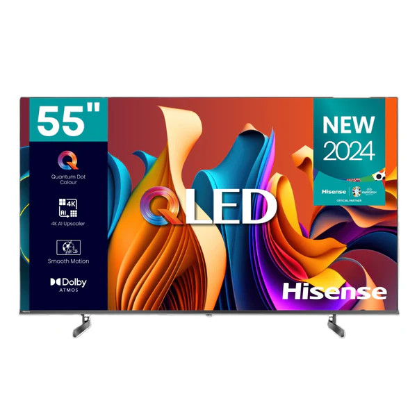 Hisense 55" 4K QLED Smart TV, VIDAA OS, Quantum Dot Colour, Built-in Alexa | 55Q6N
