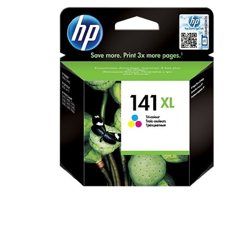 HP 141XL High Yield Original Ink Cartridge - Tri-color | CB338HE