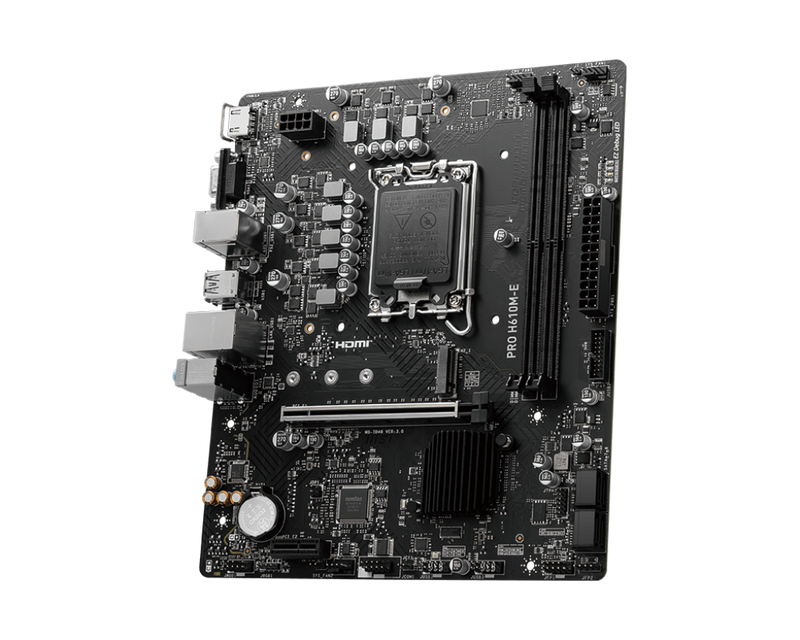 MSI PRO H610M-E Micro-ATX DDR5 Motherboard With Intel LGA 1700
