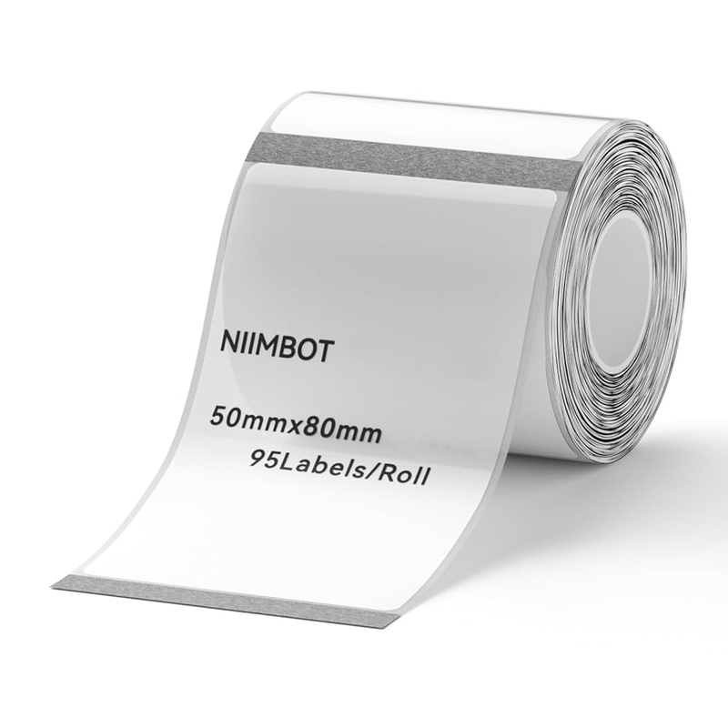 NIIMBOT M2 White Thermal Label - 95 Label/Roll - EW50*80