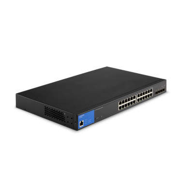 Linksys 24-Port Managed Gigabit PoE+ Switch with 4 10G SFP+ Uplinks 410W TAA Compliant | LGS328MPC