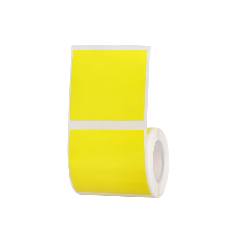 NIIMBOT M2 Yellow Round Thermal Label - 140 Label/Roll - EW50*50