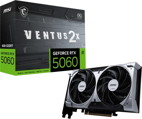 MSI GeForce RTX 5060 VENTUS 2X OC 8GB GDDR7 Graphics Card