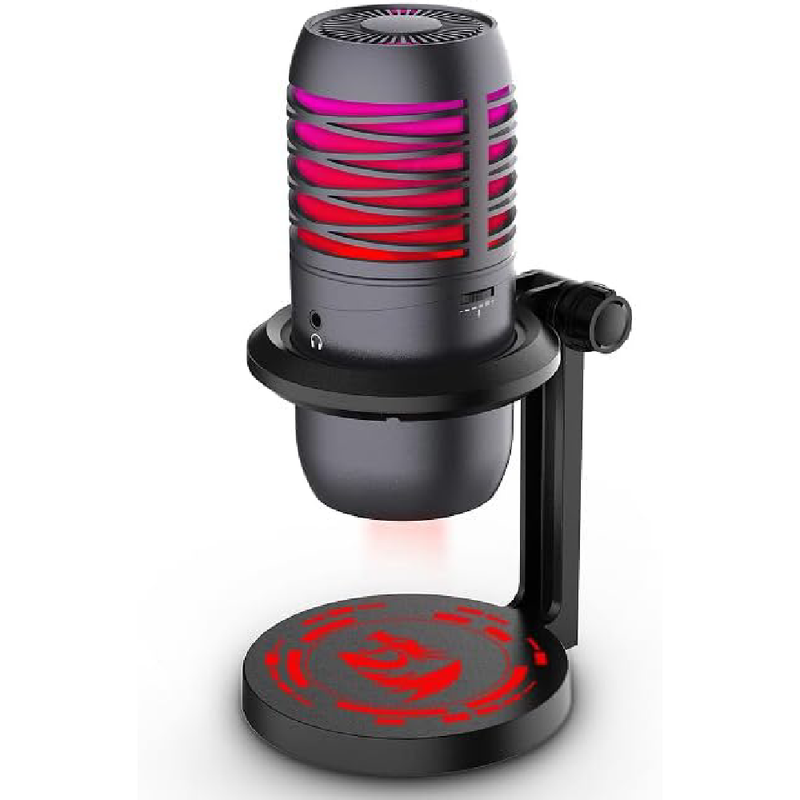 Redragon Nebula 6 Color LED USB Condenser Gaming Microphone with Desktop Stand GM211