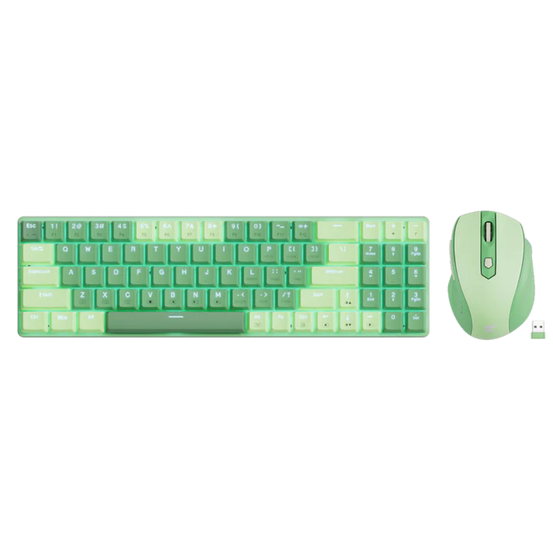 Redragon Wireless Keyboard and Mouse Combo, Herb Green | BS-8772GC
