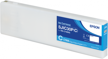 Epson SJIC30P(C): Ink cartridge for ColorWorks C7500G (Cyan) | C33S020640