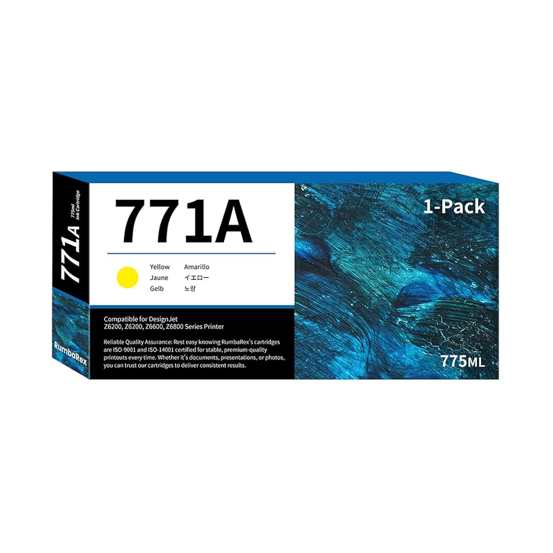 HP 771A 775-ml Original DesignJet Ink Cartridge - Yellow | B6Y18A
