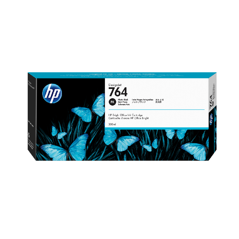 HP 764 300-ml Photo Original DesignJet Ink Cartridge - Black | C1Q17A