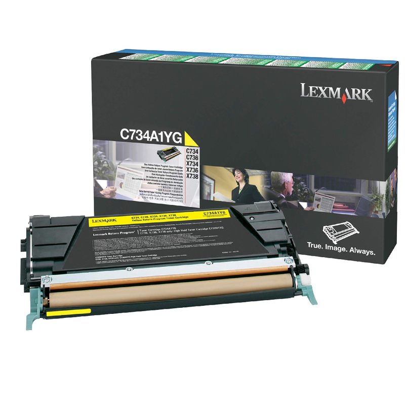 Lexmark C734 Original Toner - Yellow | C734A1YG