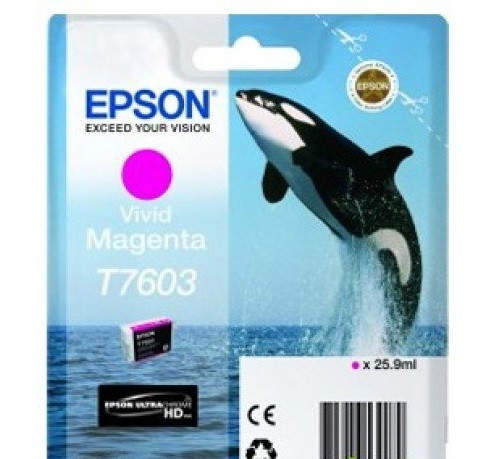 Epson Ultrachrome® HD, Killer Whale, Singlepack, 26 ml Vivid Magenta | T76034010