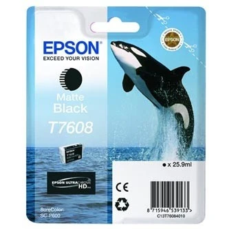 Epson Ultrachrome® HD, Killer Whale, Singlepack, 26 ml Matte Black | T76084010