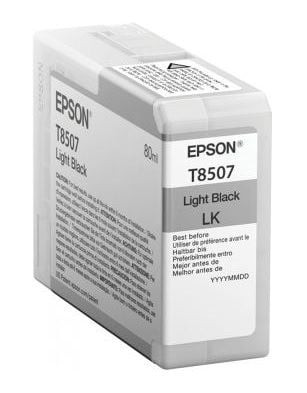 Epson Ink Cartridges, Ultrachrome® HD, T8507, Singlepack, 1 x 80.0 ml Light Black | C13T850700