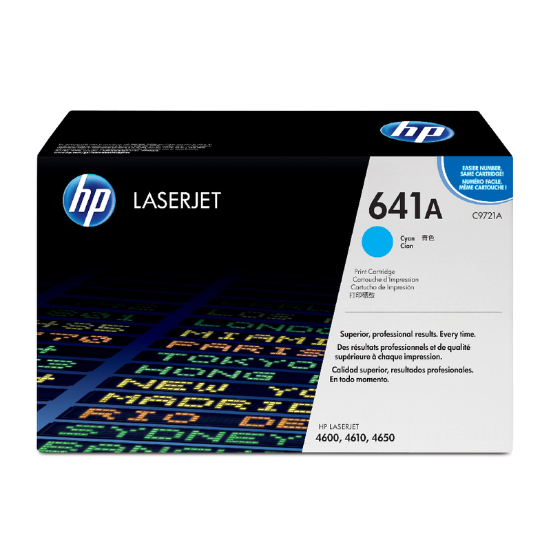 HP 641A Original LaserJet Toner Cartridge - Cyan | C9721A