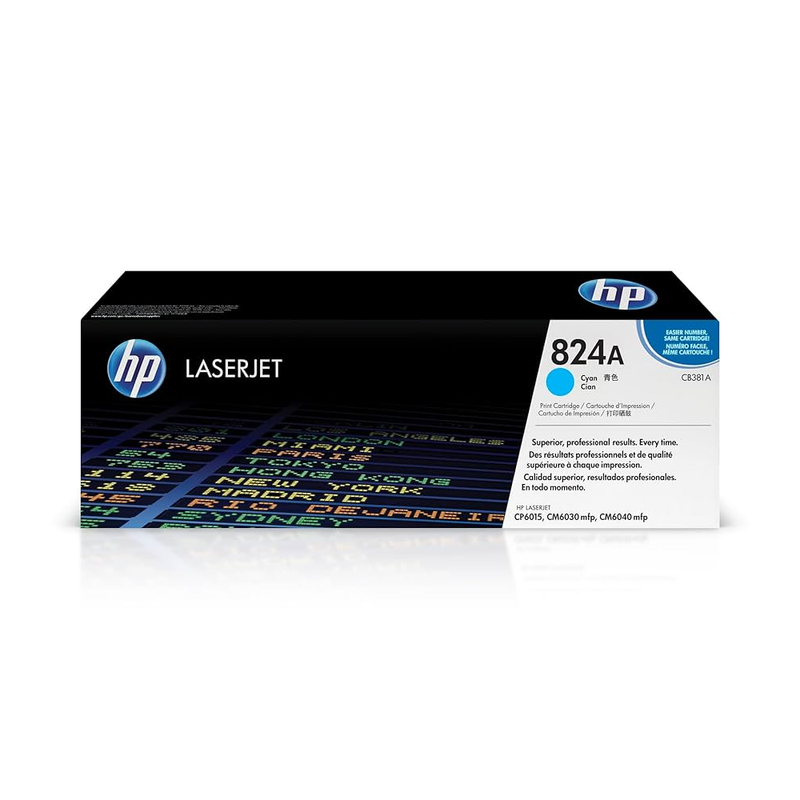 HP 824A Original LaserJet Toner Cartridge - Cyan | CB381A