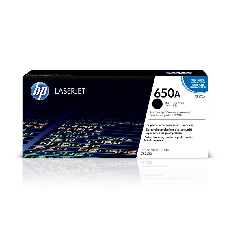 HP 650A Original LaserJet Toner Cartridge - Black | CE270A