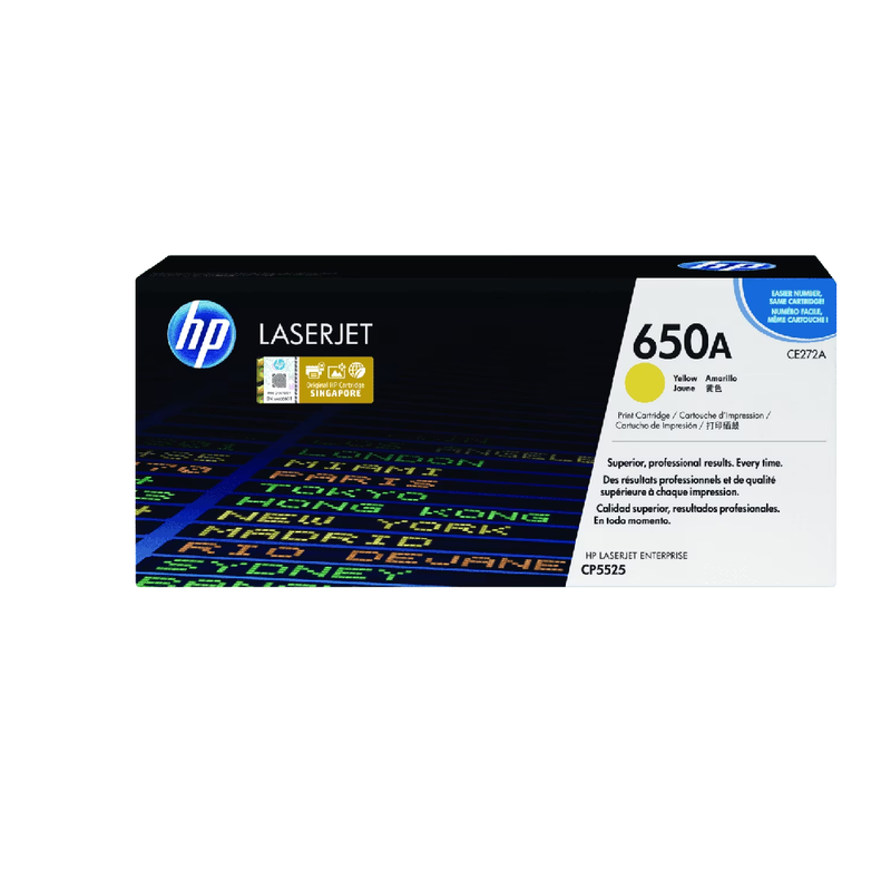 HP 650A Original LaserJet Toner Cartridge - Yellow | CE272A
