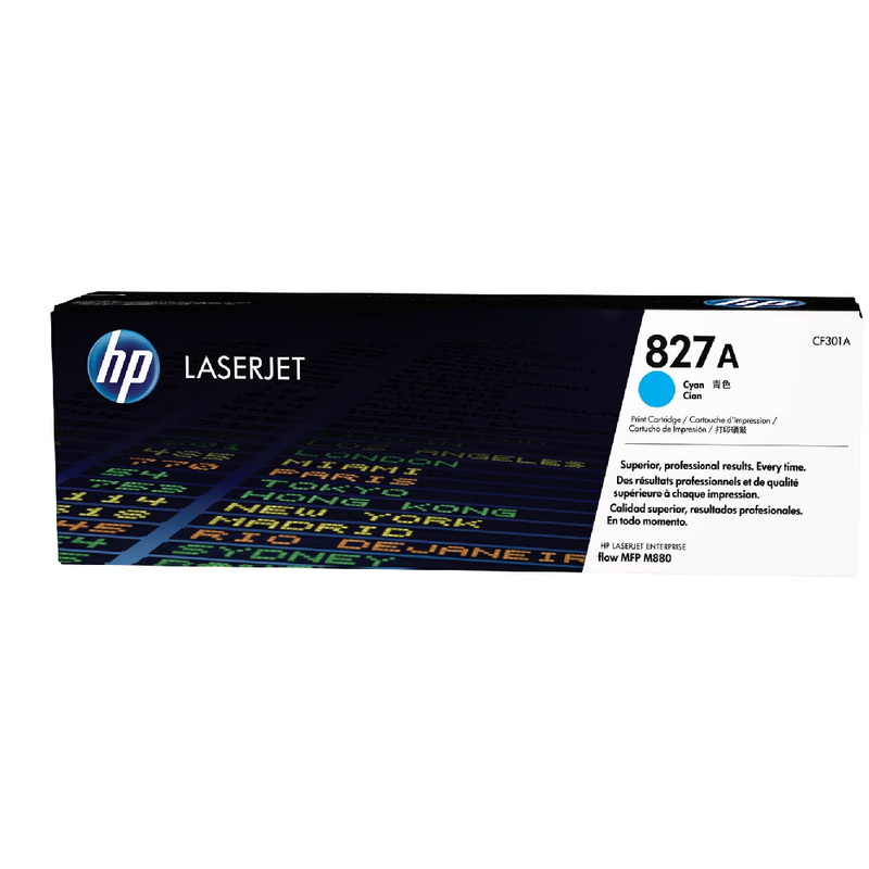 HP 827A Original LaserJet Toner Cartridge - Cyan | CF301A