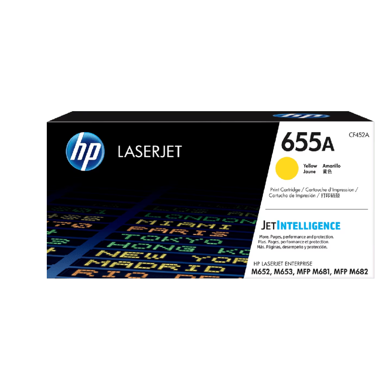 HP 655A Original LaserJet Toner Cartridge - Yellow | CF452A
