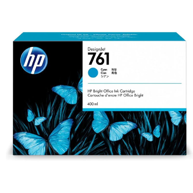 HP 761 400-ml Original DesignJet Ink Cartridge - Cyan | CM994A