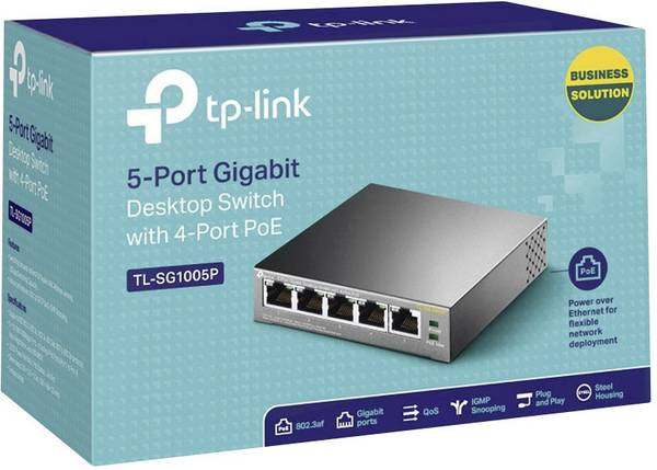 TPLINK 5-Port Gigabit With 4-Port POE Desktop Switch | SG1005P