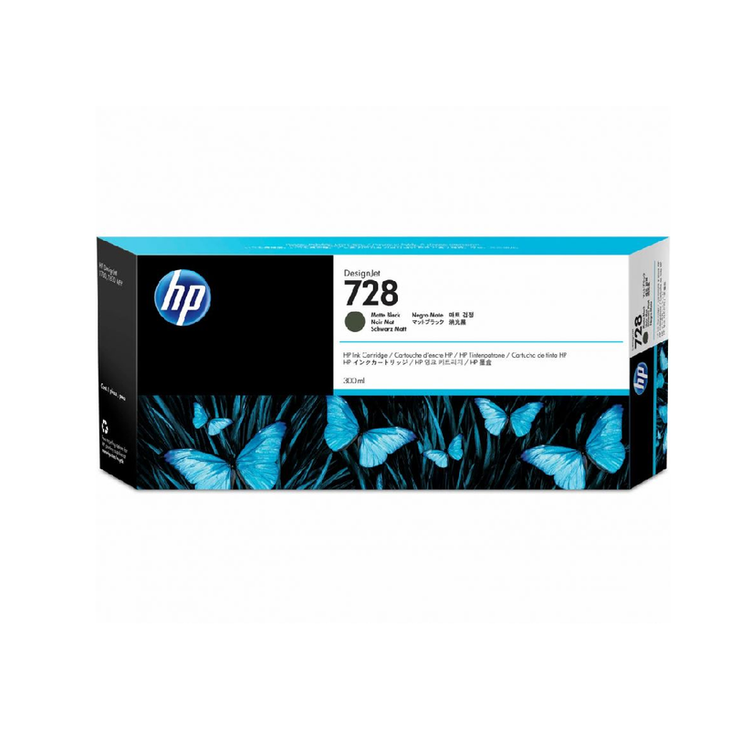 HP 728 300-ml Original DesignJet Ink Cartridge - Matte Black | F9J68A