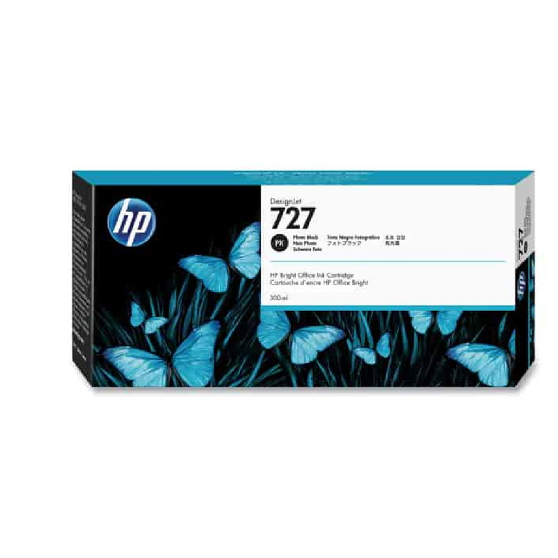 HP 727 300-ml Original DesignJet Ink Cartridge - Photo Black | F9J79A