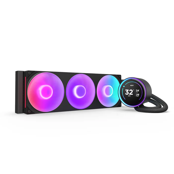 NZXT Kraken Elite 360 RGB 360mm AIO Liquid Cooler w/ 2.72″ IPS LCD & RGB | RL-KR36E-B2