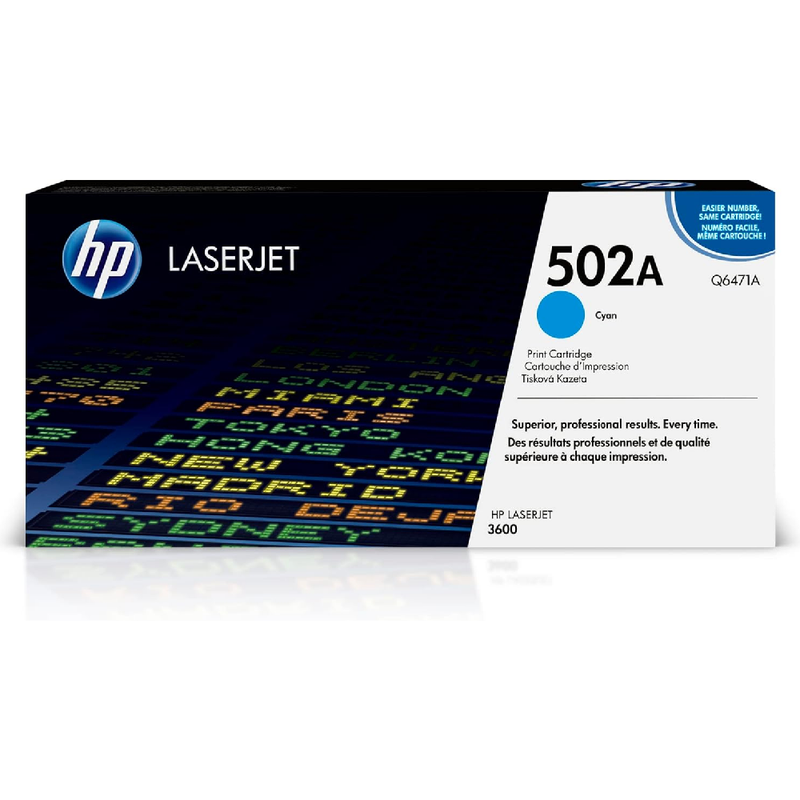 HP 502A Original LaserJet Toner Cartridge - Cyan | Q6471A