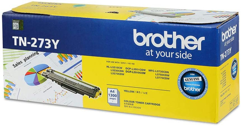 Brother Genuine Standard Yield Yellow Ink Printer Toner Cartridge | TN-273Y