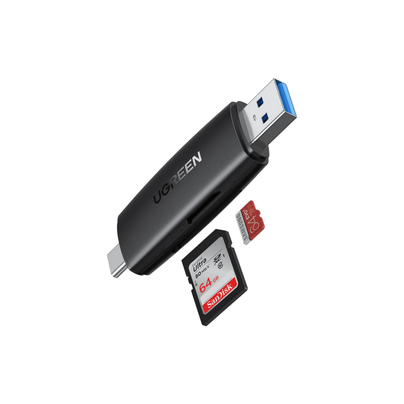UGREEN 2 in 1 USB 3.0 & USB C SD Card Reader | 80191