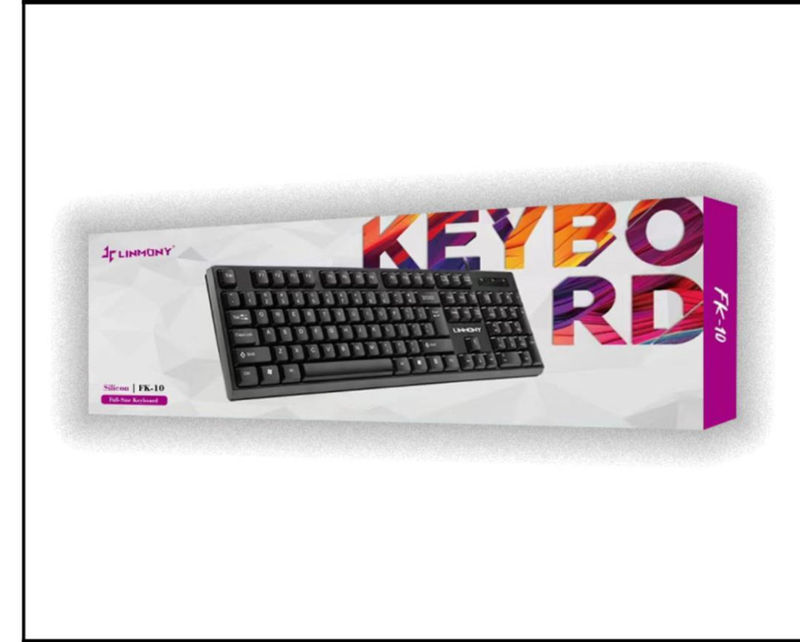 LINMONY FK10 USB Wired Keyboard - Full-Size Standard Layout | KB-FK10