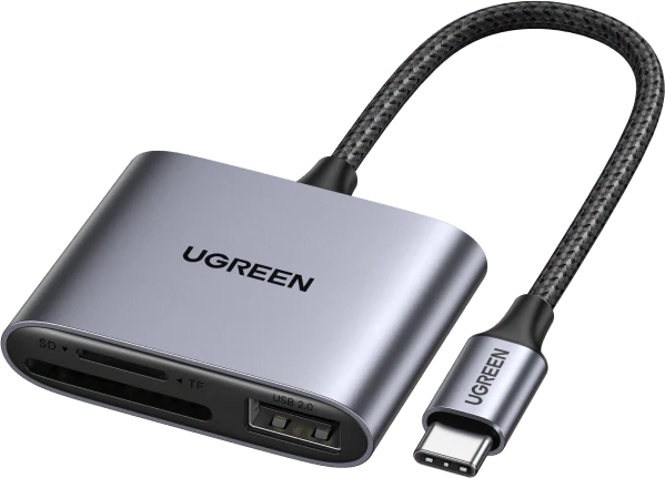 Ugreen 3-in-1 USB-C to SD/TF + USB 2.0 Memory Card Reader | 80798
