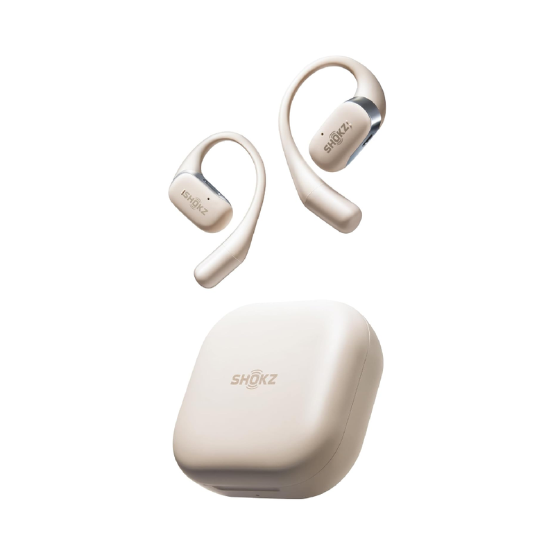 Shokz OpenFit — True Wireless Open-Ear Sport Earbuds — Beige