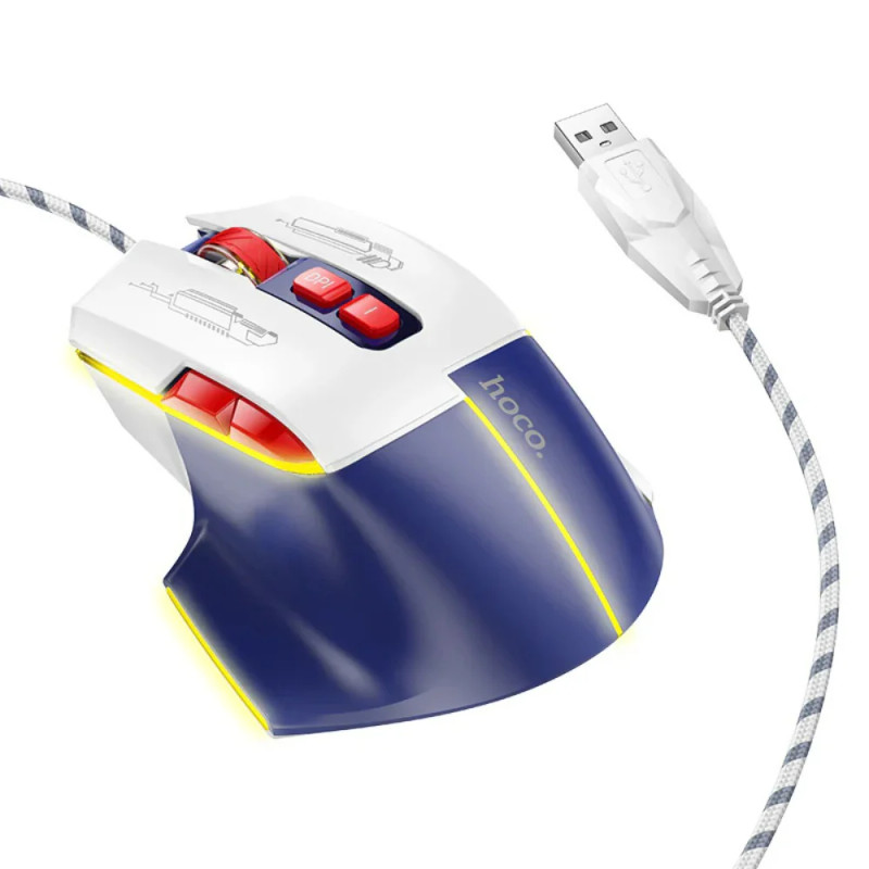 Hoco Gaming Wired Mouse – White | GM31