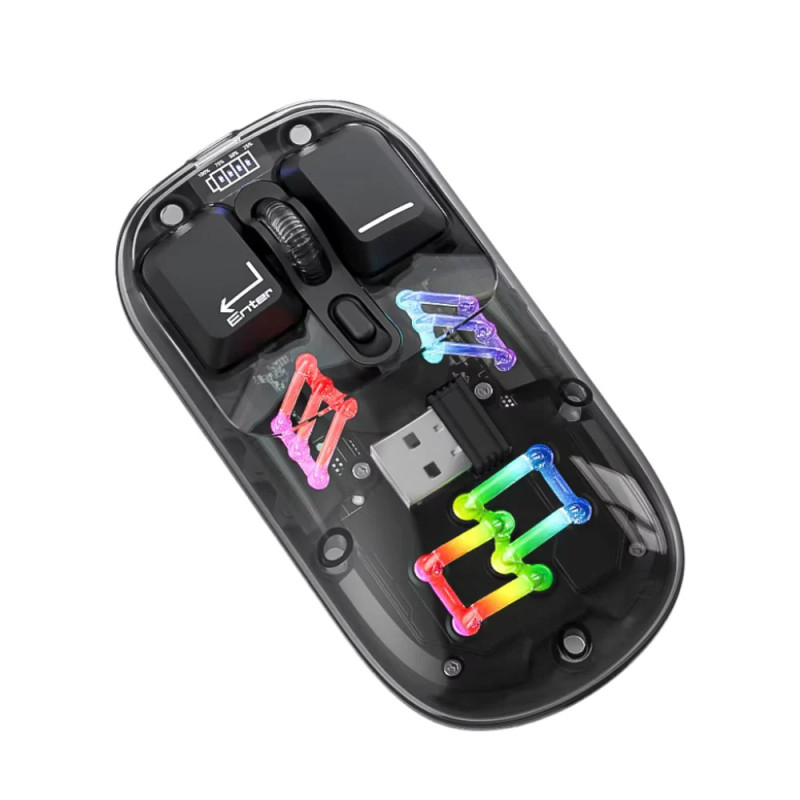 Coteci Magic Crystal IV Dual Mode Mouse - Black