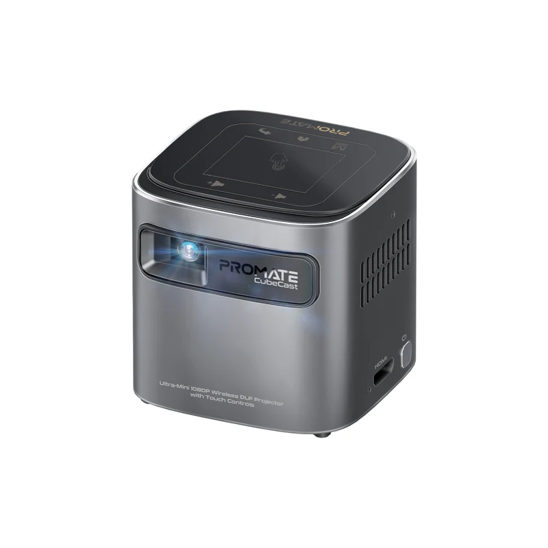 Promate Ultra-Mini 1080P Wireless DLP Projector with Touch Controls | CUBECAST