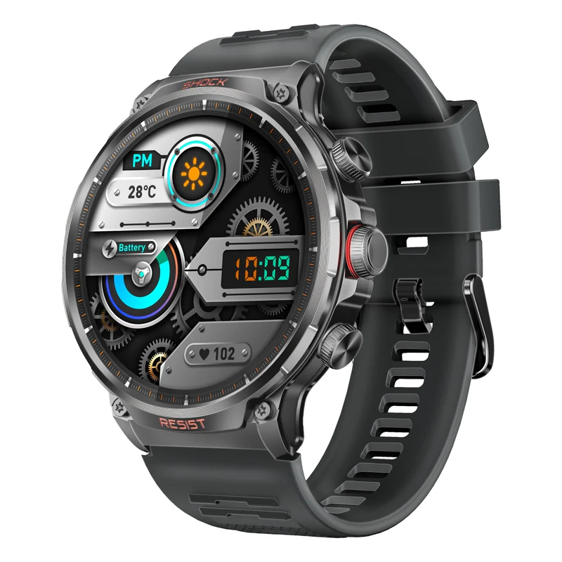 Promate Tough-Built Fitness Tracker Smartwatch with BT Calling, Black | XWatch-R20.BLACK