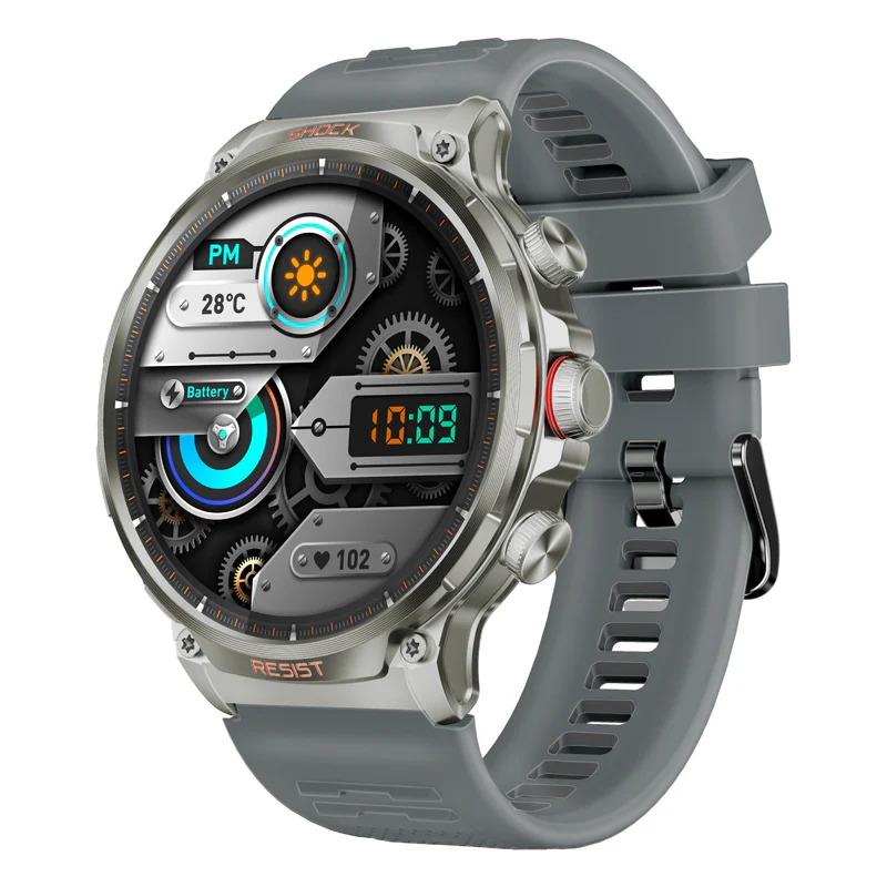 Promate Tough-Built Fitness Tracker Smartwatch with BT Calling, Silver | XWatch-R20.SILVER