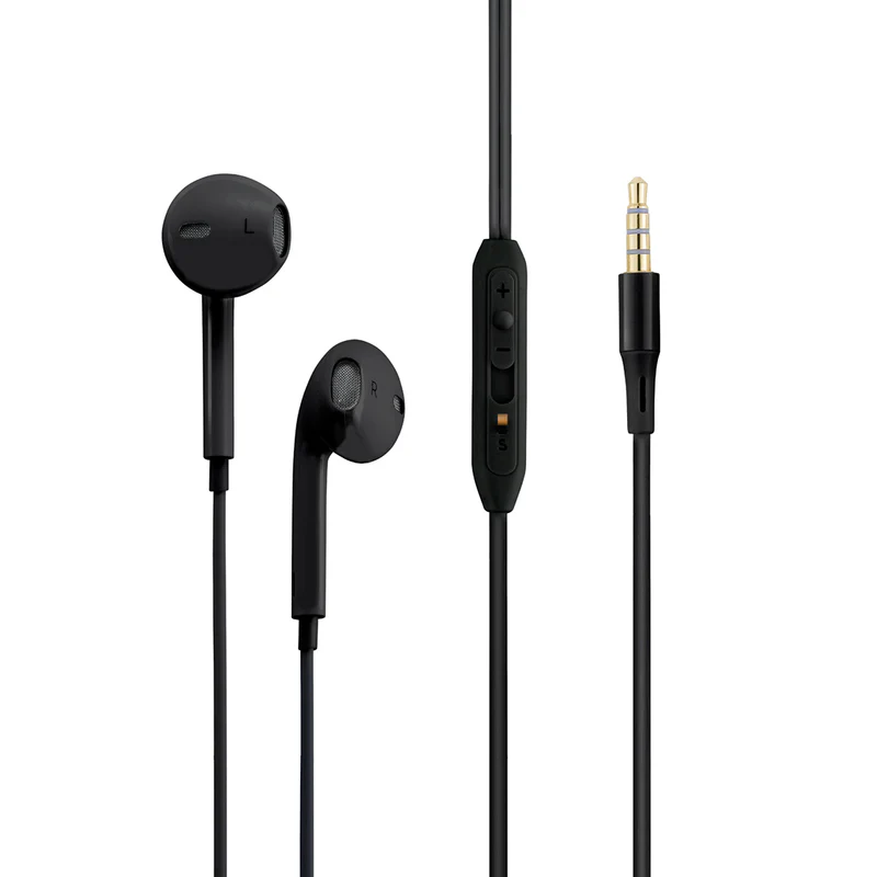Promate gearPod-IS2 Wired Earbuds with In-Line Remote - Black