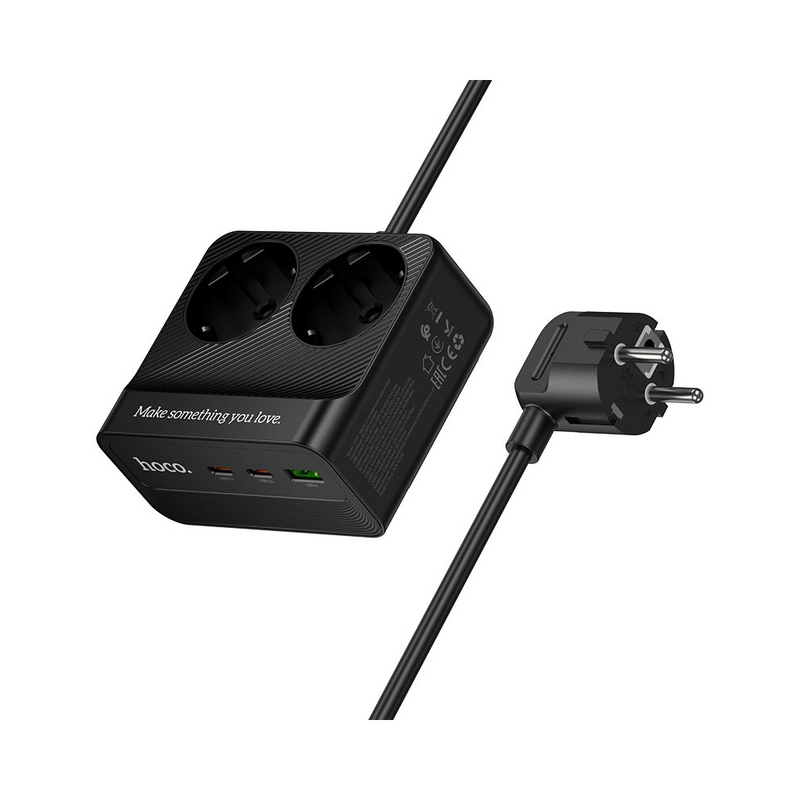 Hoco AC27 Descanso Power Strip - PD30W 3 Ports + 2 Sockets | AC27