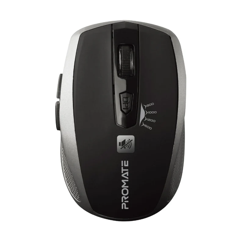 Promate Silent Switch Streamlined Wireless Mouse - Silver | Breeze.SILVER