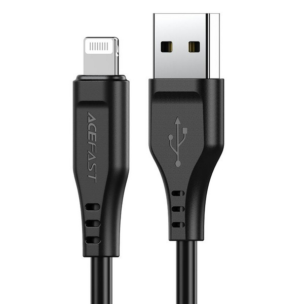ACEFAST C3-02 USB to Lightning TPE Charging Data Cable - Fast Charging - 1.2m Length - Black | ACEF-C3-02