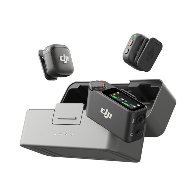 DJI Mic 3 2-Person Compact Wireless Microphone System - Dual Transmitters & Receiver - All-in-One Portable Audio Recording Kit