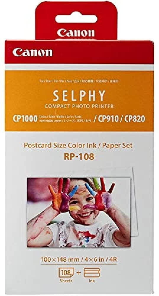 CANON CP1000/CP910/CP820 Selphy Compact Photo Printer | RP-108IN