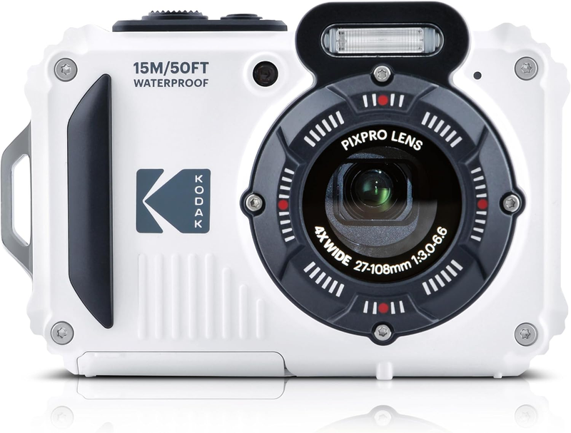 Kodak PIXPRO WPZ2 Compact Digital Camera - 16MP - 4X Optical Zoom - Full HD - Waterproof & Shockproof - White | WPZ2WH